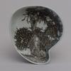 "Into the Woods: Ancient Trees", slip cast cone 6 porcelain with sgraffito decoration.